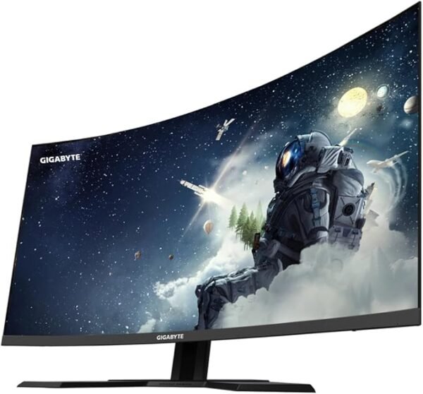 Écran GIGABYTE G32QC A Moniteur de jeu incurvé 31,5" QHD - 2560 x 1440, 1500R, 165Hz, 1ms, 350 cd/m², FreeSync Premium Pro, Display HDR400, HDMI 2.0, DisplayPort 1.2